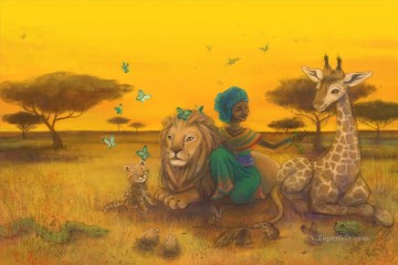 Nuru the African princess by Adelaida Oil Paintings